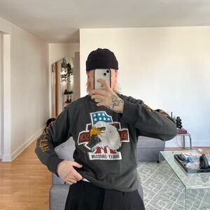 vintage 80’s harley davidson crewneck